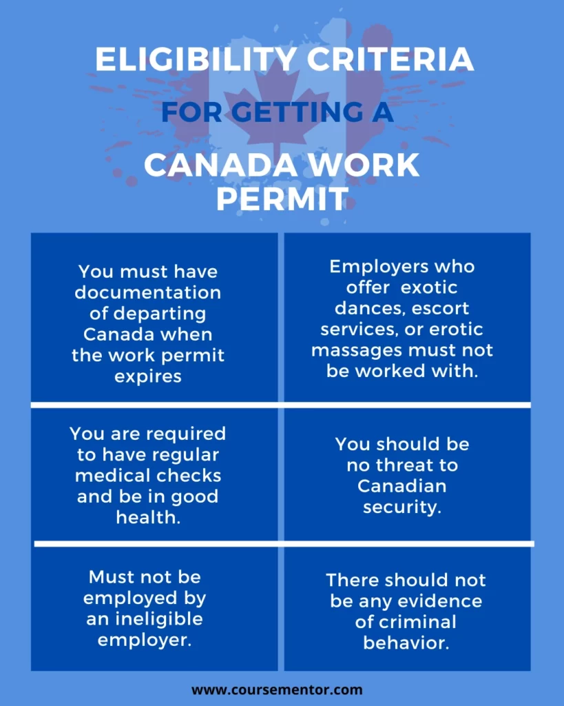 Eligibility criteria for getting a Canada Work Permit