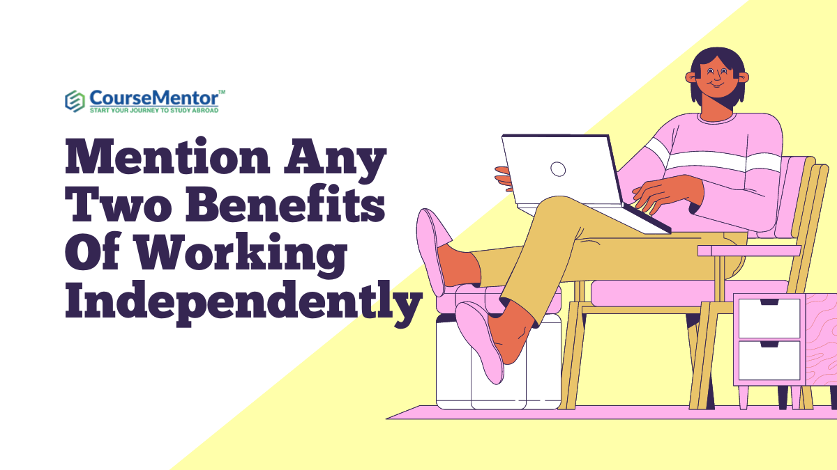Mention Any Two Benefits Of Working Independently