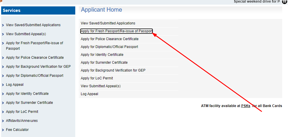 apply for fresh or reissue passport 